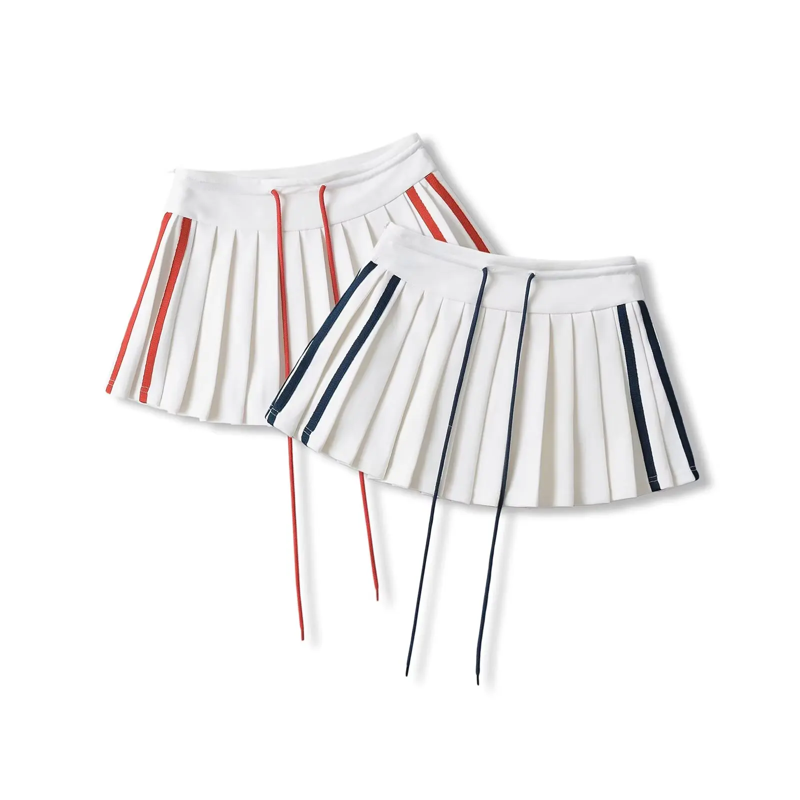 

Street Style Low Waist Drawstring A-Line Skirt Versatile Streetwear Influencer Sexy Pleated Short Skirt for Women