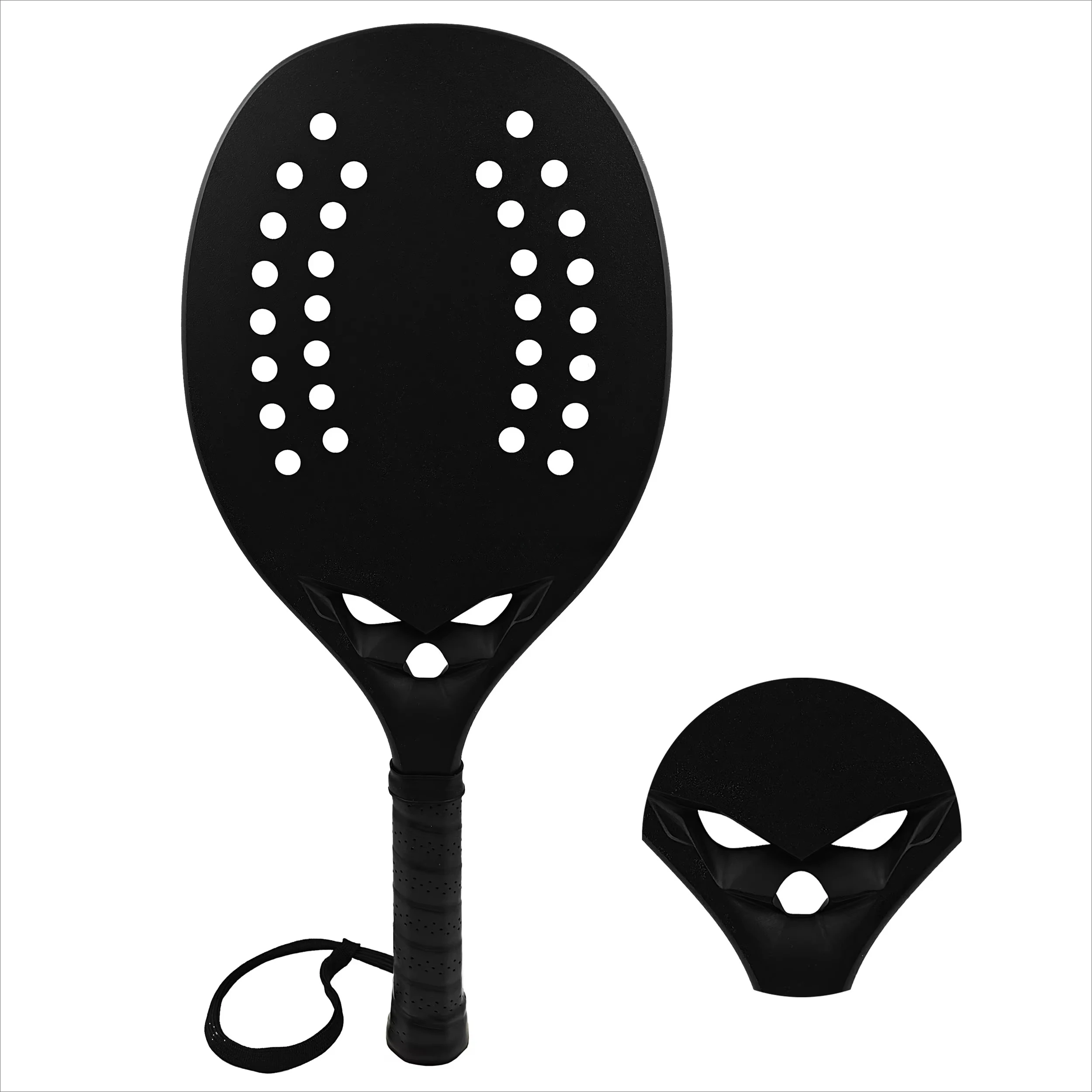 Lightweight Balanced 3K Carbon Fiber Beach Tennis Racket High Responsive Hitting Surface Outdoor Leisure Sports Accessory
