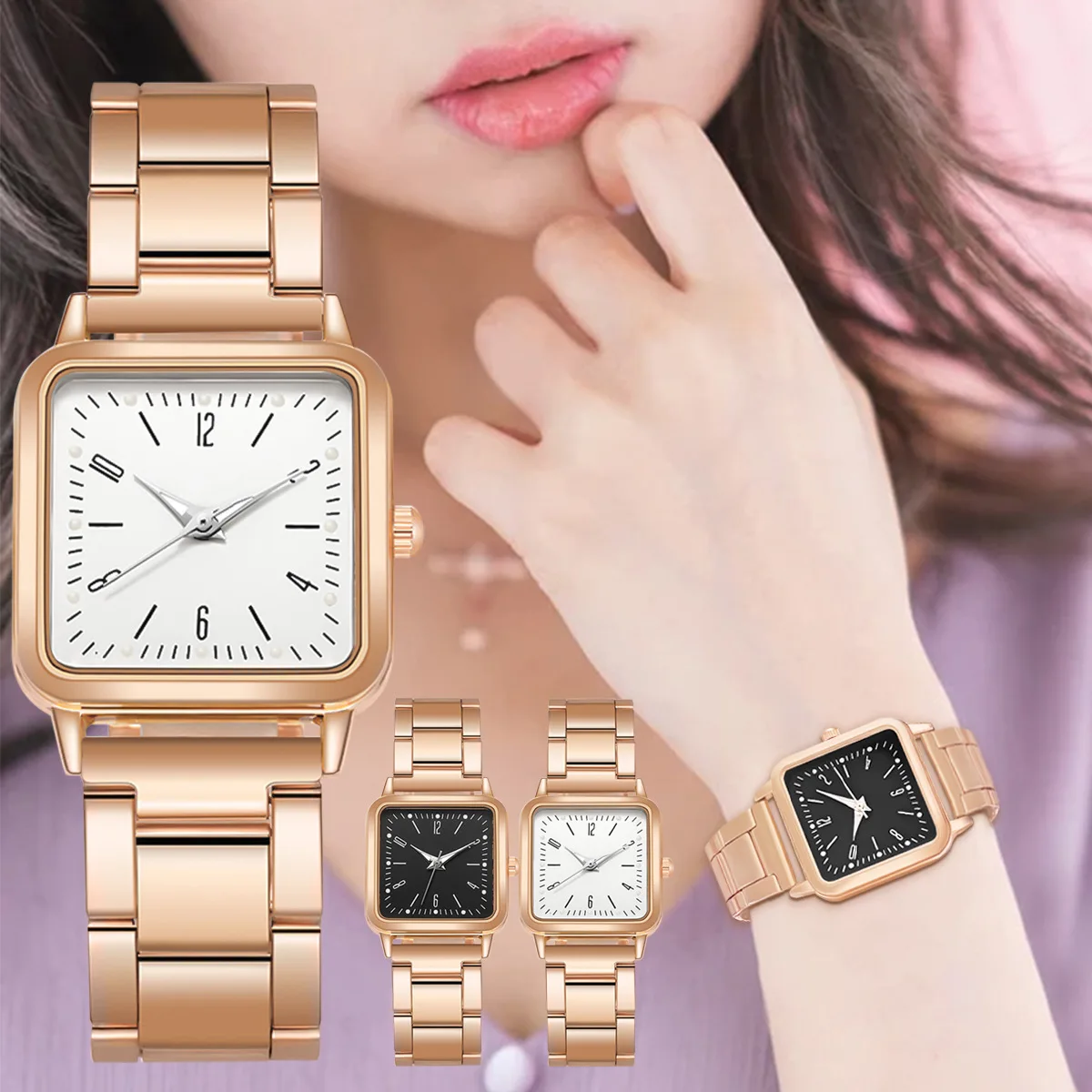 Luxury Women Watches Business Alloy Strap Wristwatch Ladies Quartz Watch Luminous Square Clock Gift Montre Femme Relogio