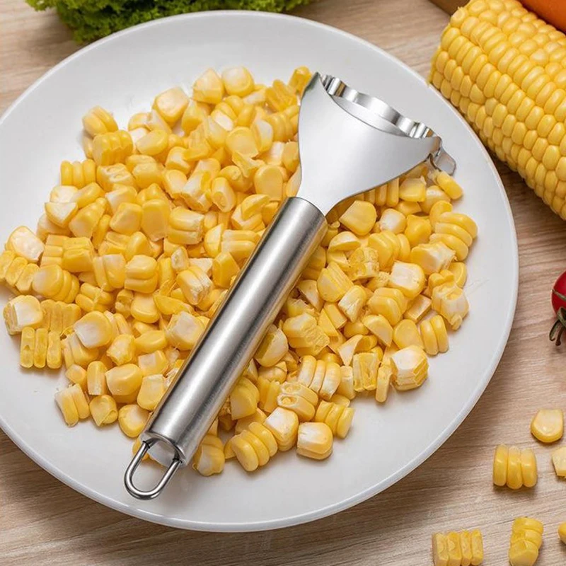 Stainless Steel Corn Stripper Corns Threshing Corn Thresher Stripper Peeler Corn Kerneler Peeler Fruit Vegetable Kitchen Gadgets