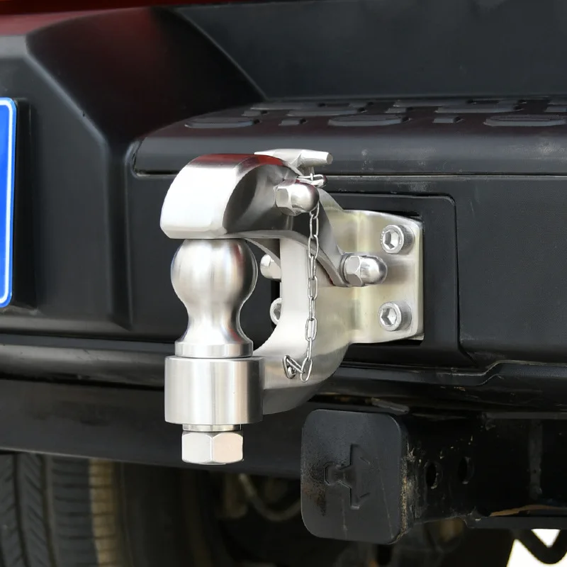 modified rear tow hook stainless steel off-road vehicle