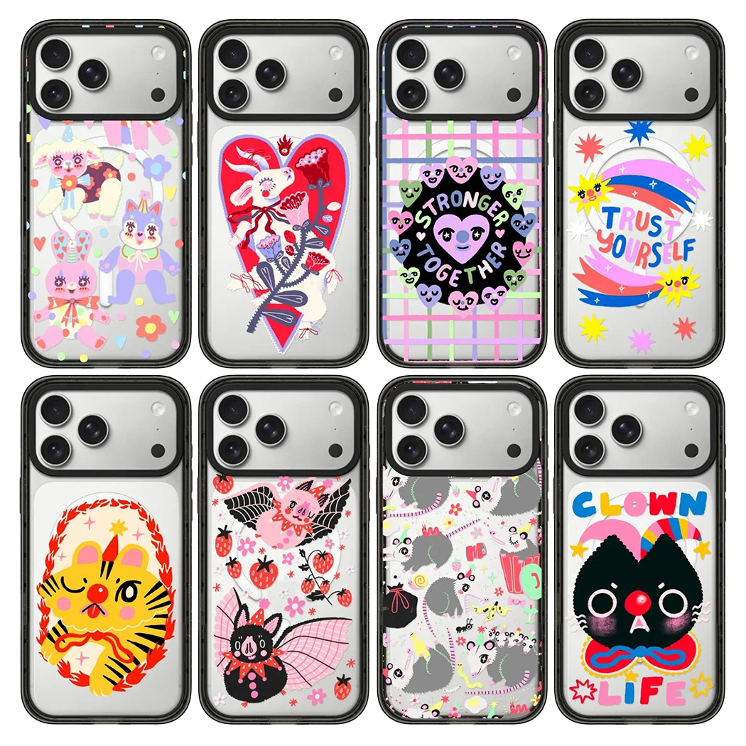 Stronger Together Acrylic Black Border Magnetic Impact Cover for IPhone 13 14 15 16 17 Pro Max Case for IPhone 17 Air