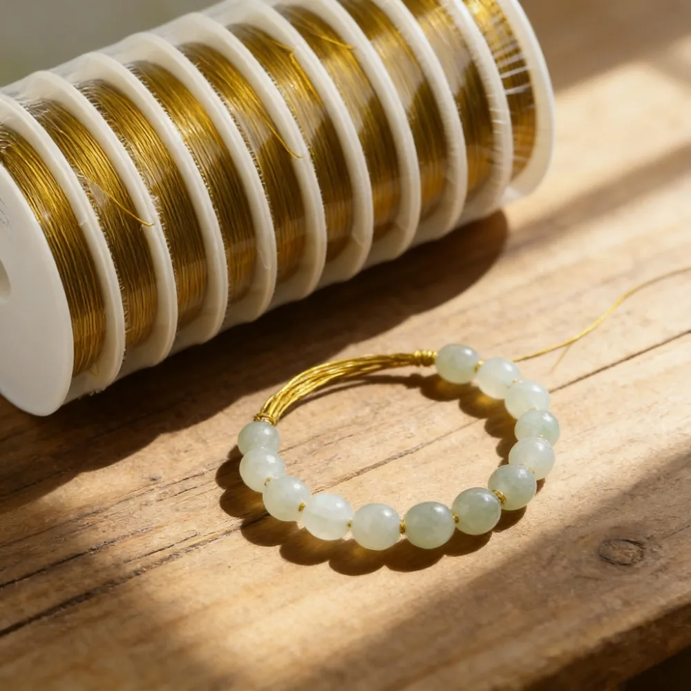 

1 Roll/lots Golden Resistant Strong Line Alloy Wire Tiger Tail Beading Wire for Jewelry Making Finding Bracelets Wholesale