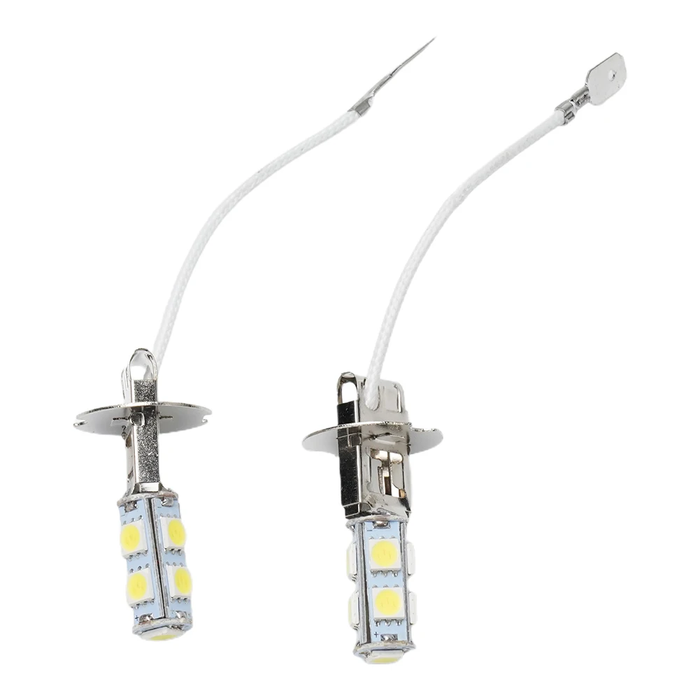 For H3 LED Car Light Fog for drl Driving Lamp, 2PCS Flashlight Torches Bulbs, Bright 5050 LED Chips, 360 Degree Beam Angle