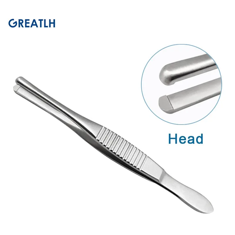 90mm Round Tip Tweezers Eyelash Forceps Eyelash Tweezers Ophthalmic Instrument Stainless Steel