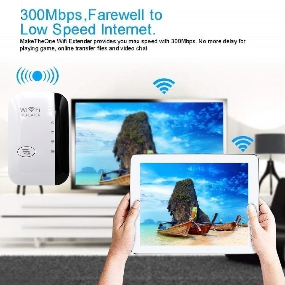 300Mbps Wireless WiFi Repeater 2.4G Router Wifi Range Extender Wi-Fi Signal Amplifier 802.11N WiFi Repeater Booster Repetidor