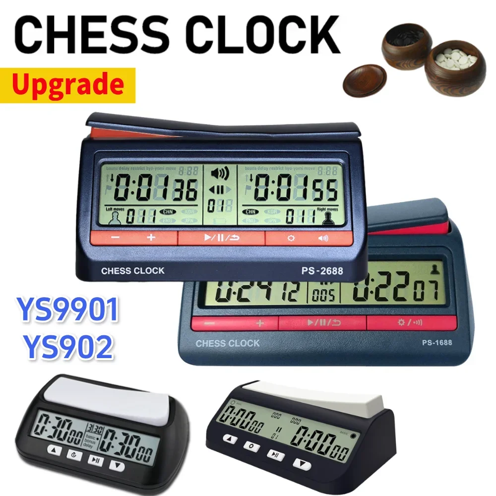 

Professional Chess Clock YS9901/YS902 Digital Chess Timer Multifunctional Portable Game Timer Count Up Down Competition Game