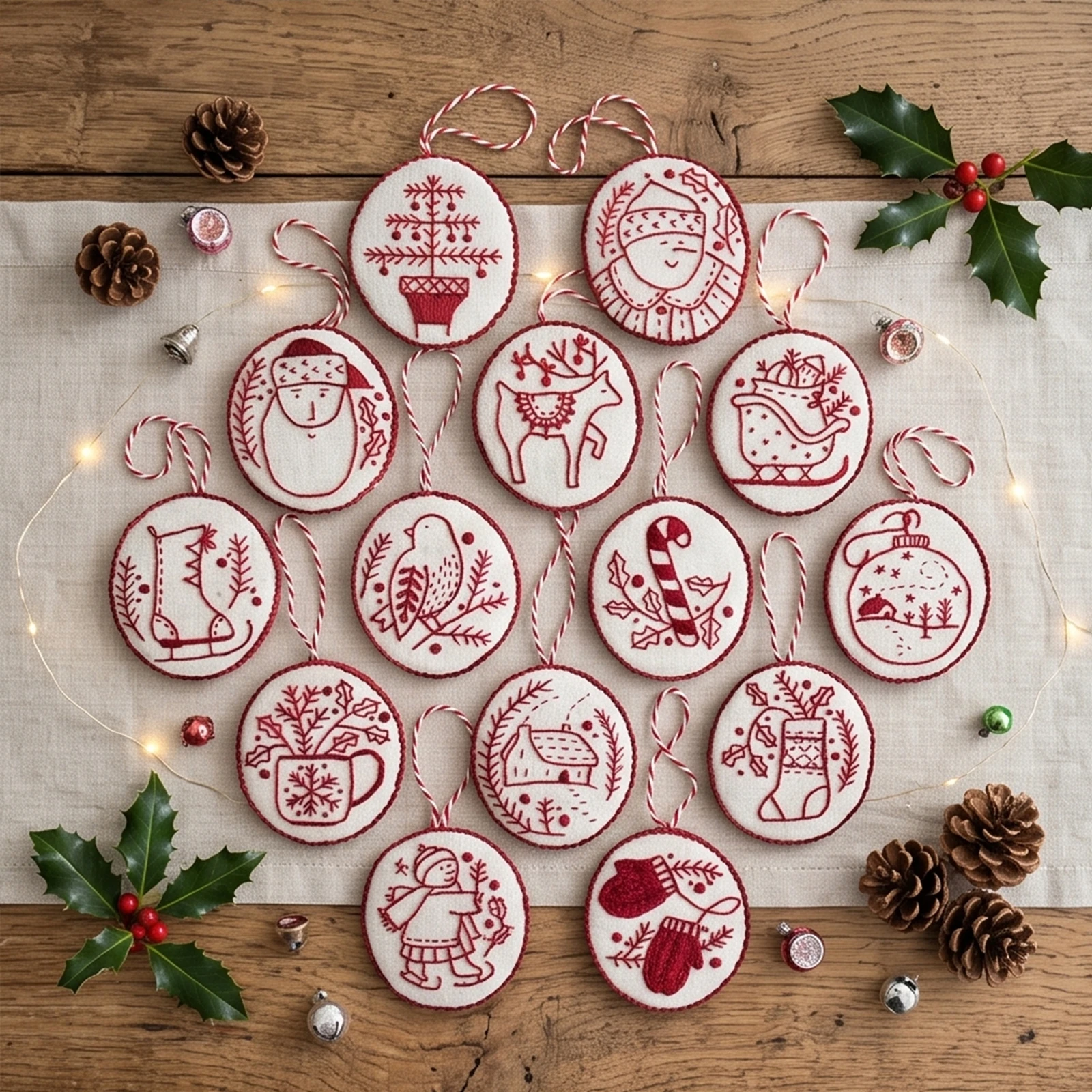 Kit di ricamo natalizio, pende - Embroidery Xmas Decorations recensione e prezzo