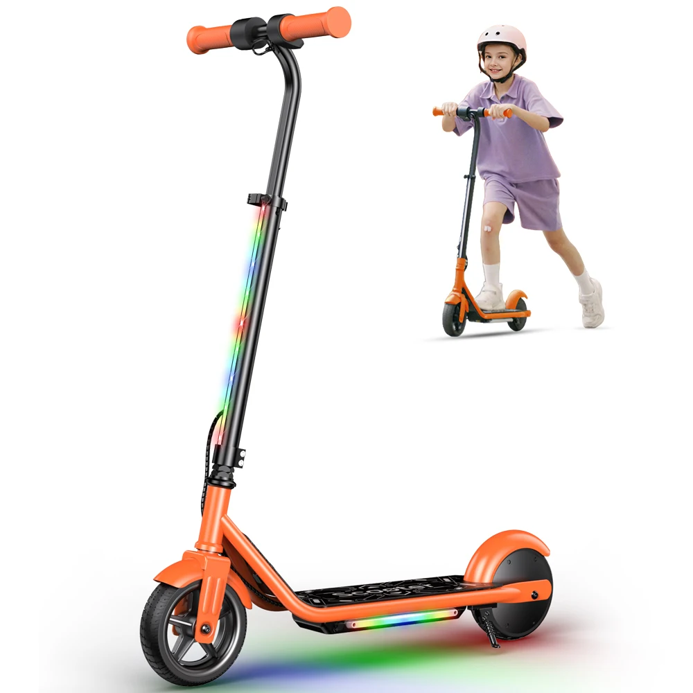 K2Pro Elektrische Scooter voor Kinderen van 6-12 jaar, 150W E-Scooter Rijd Speelgoed, 6,5 inch Kinder E-scooter, 3 Snelheden, LED Verlichting, Verstelbaar