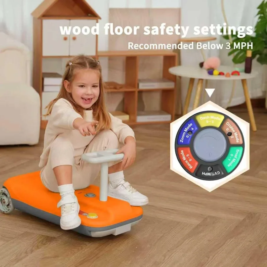 12V Ride-On Car with Cleaning Fun, 3 in 1 Gokart, Soft-Start, 5-Speed Adjustable, Detachable mop, Rechargeable Battery, 160lbs C