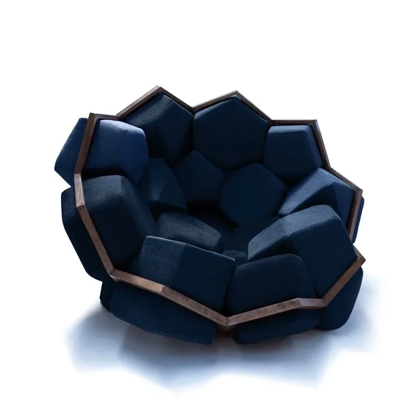 Sofa Model Room Villa Fabric Leisure Chair Quartz Module Single Chair