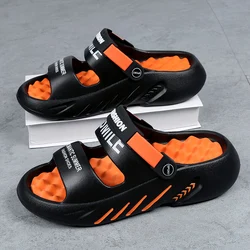 Massage Men Slippers Summer Breathable EVA Slippers Dual Purpose Sandals For Men Lightweigh Sumer Shoes For Men Plus Size 39-48