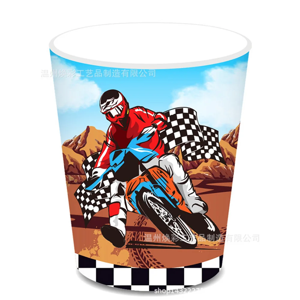 Motorcycle Dirt Biker Birthday Party Supplies Motocross Dessert Paper Plates Cups Napkins Disposable Tableware Favor For Boys