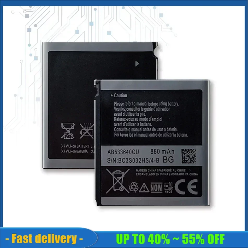 AB533640CC AB533640CU Mobile Phone Battery For Samsung S3600C GT-S3600i S6888 S3710 S3930C S3601 S3601C S5520 S569 880mAh