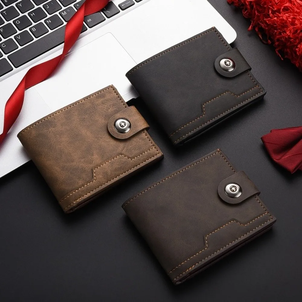 Durable Ultra Thin PU Leather Wallet Portable Lightweight Credit Card Holder Multi Card Case Daily Use
