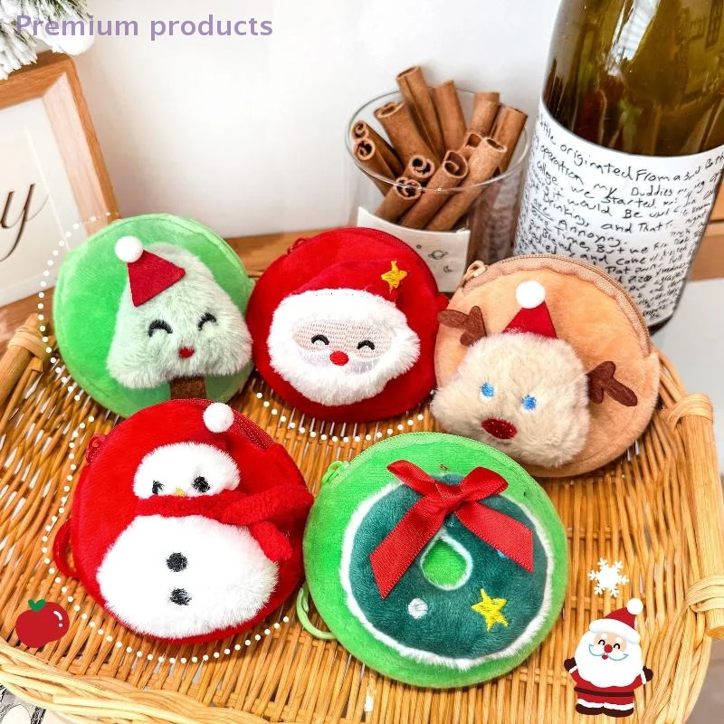 ตุ๊กตาซานตาคลอสและสโนว์แมนน่ารัก กระเป๋าใส่เหรียญ พวงกุญแจ ของขวัญคริสต์มาส ตุ๊กตาขนนุ่ม กระเป๋าใส่เหรียญ จี้ห้อยกระเป๋า ของตกแต่ง ของขวัญสำหรับเด็ก