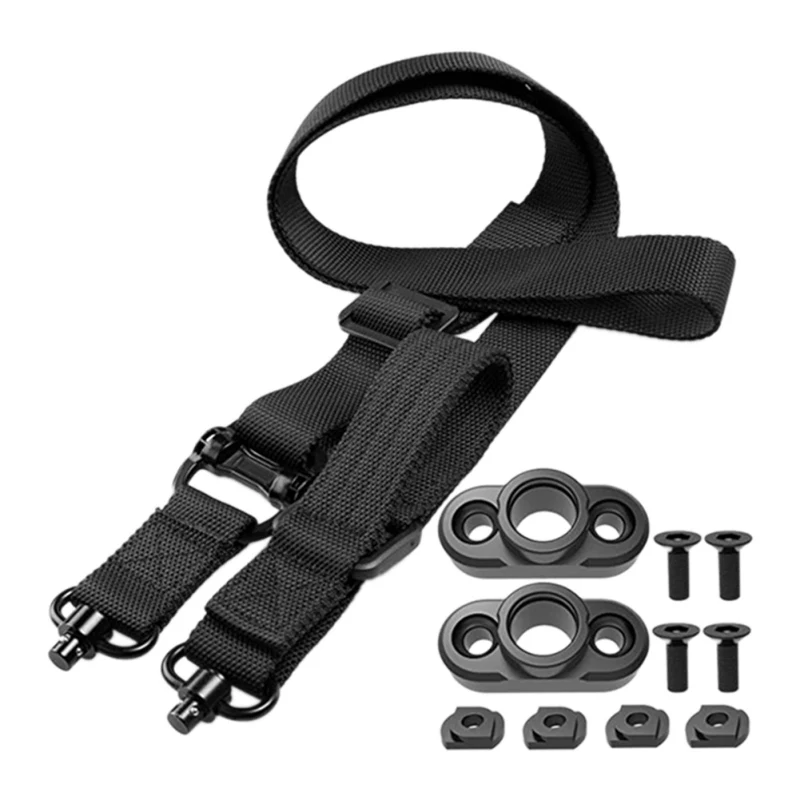 Outdoor Tactical Strap Ms4 Double Point Nylon Guns Rope Qd Buckle Belt With Base Set Camping Hunting Guns Belt Accessories