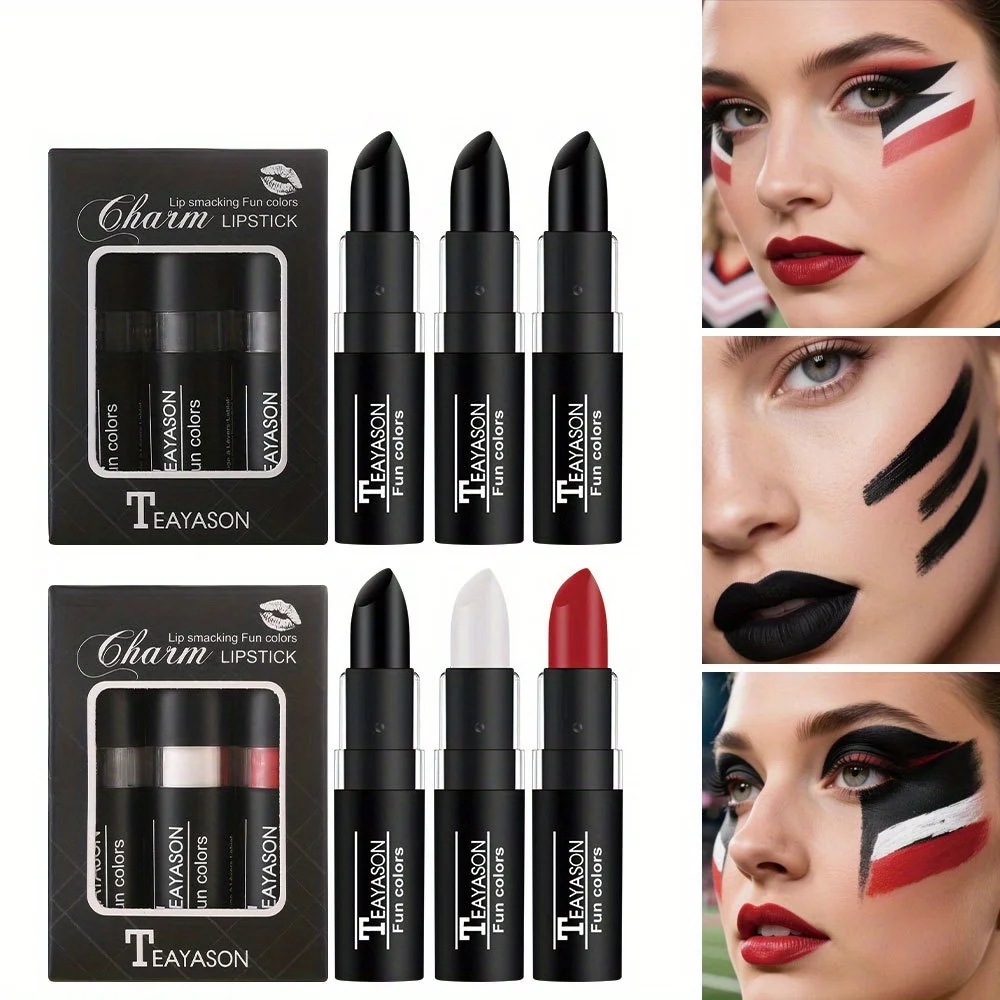 

Готический набор матовой помады вампир черные и темные праздничные цвета набор для макияжа лица | Защита от размазывания, долговечность