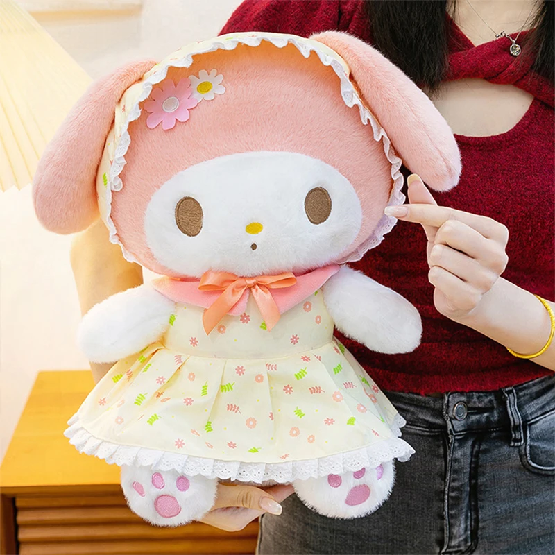 

Sanrio Cute Pink My Melody Plush Toy for Kids Birthday Xmas Gift Soft Sleeping Buddy Doll for Girls with Sweet Farm Style Design