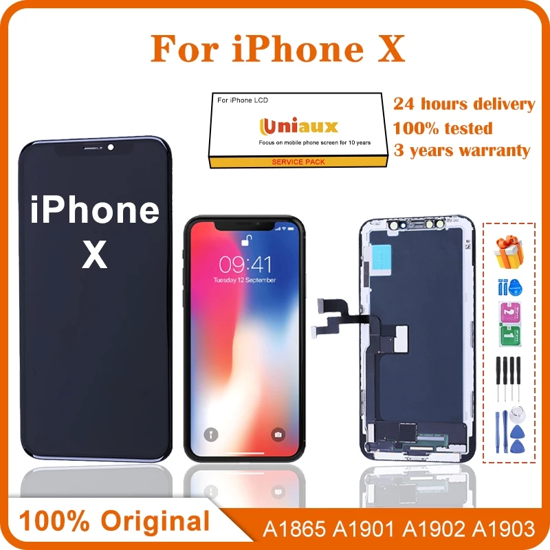 

OLED Lcd For iPhone X New Display Touch With 3D Touch Screen Replacement Factory Display A1865 A1901 A1902 A1903