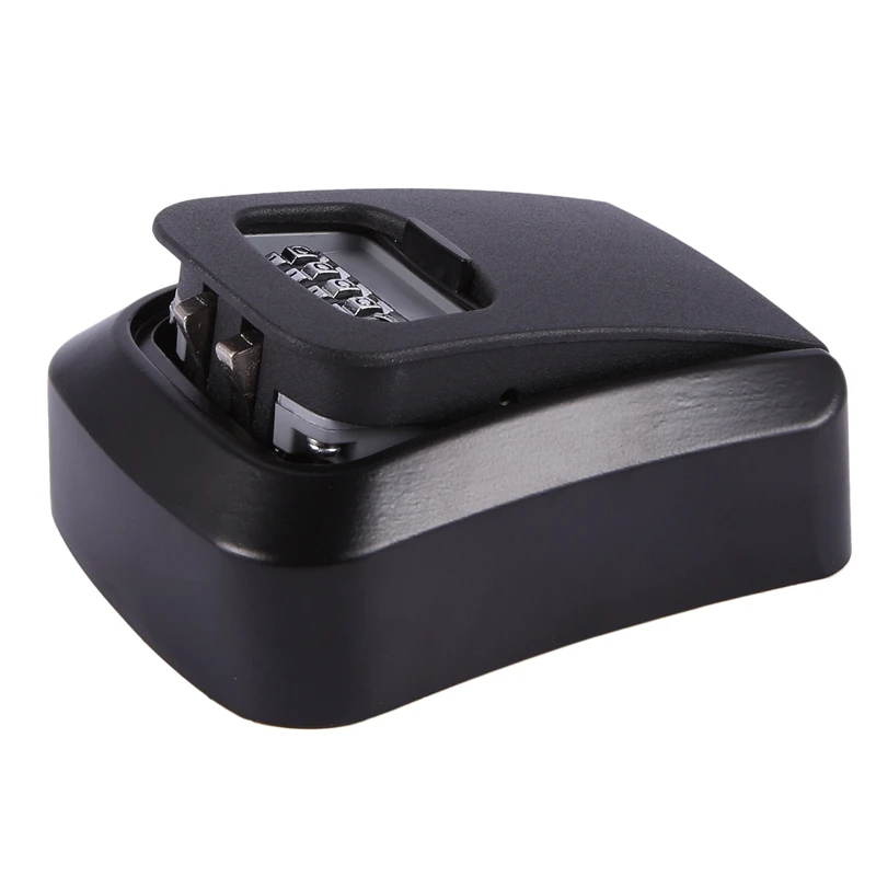 3X Black Password Key Lock Box Wall Mounted Zinc Alloy Key Box Weatherproof 4 Digit Combination Key Storage Lock Box