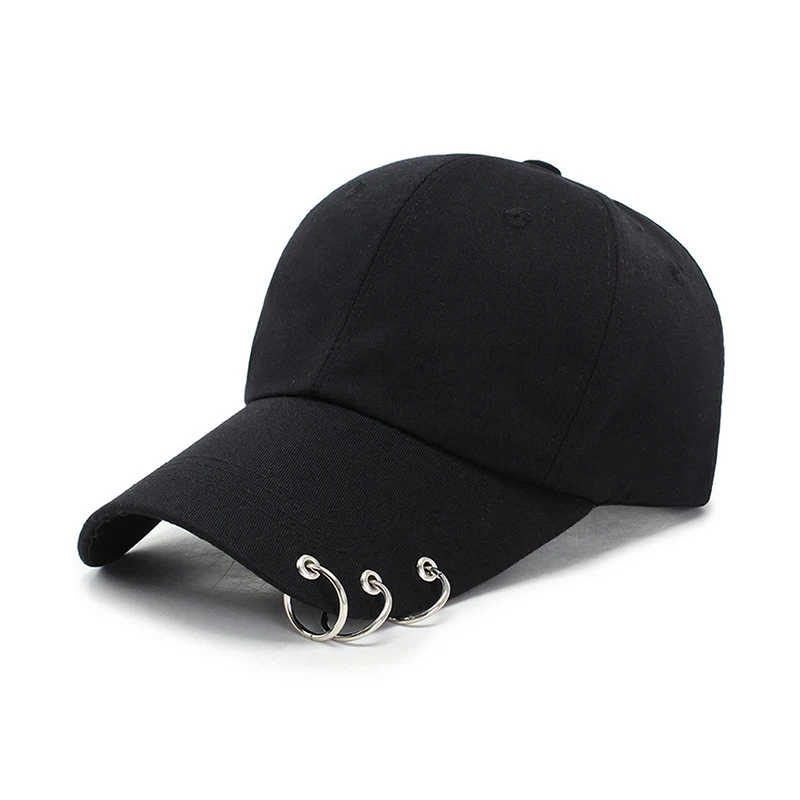 Hip Hop Women\'s Baseball Cap With Ring Circle Snapback Hats For Men Women Unisex Dad Hat Adjustable Kpop Style