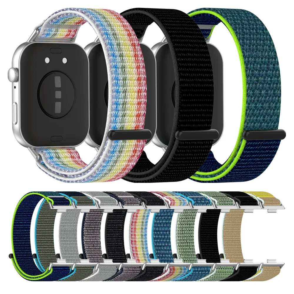 สายรัดข้อมือไนลอนสำหรับนาฬิกา Huawei สายรัดข้อมือแบบ3ถักทอสายเปลี่ยนได้สำหรับ Huawei Watch Fit 3สายนาฬิกาอัจฉริยะ