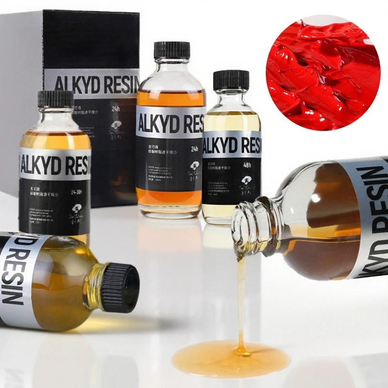 60/125ml Alkyd Resin Quick-drying Media Viscous Can Used Directly To Speed Up Oil Painting Pigment Drying Speed 24H-48H