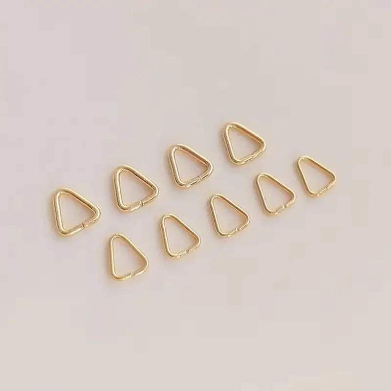 

14K gold color triangle clip triangle opening ring diy accessories earrings earrings hairpin material