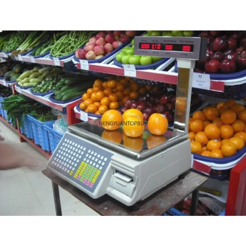 Top-Selling ACS-BD Barcode Label Printer Scale | Spanish Language Retail Weighing Scale