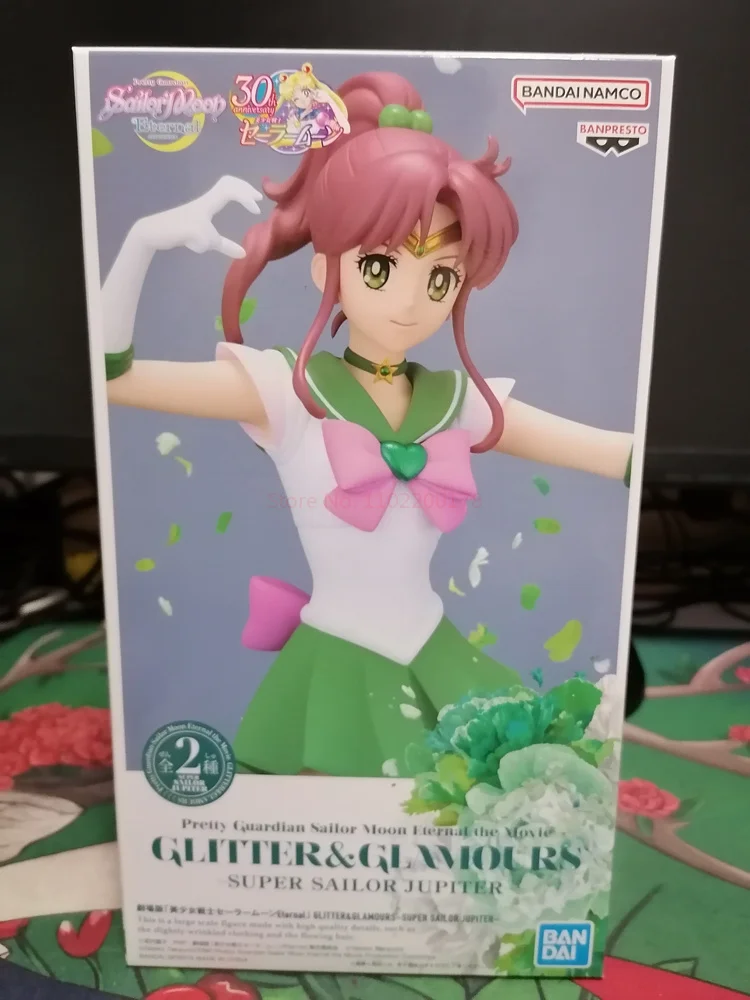 

Banpresto Bandai Sailor Moon Action Figures Anime Eternal Glitter Glamours-super Sailor Jupiter Pvc Anime Model Kino Makoto