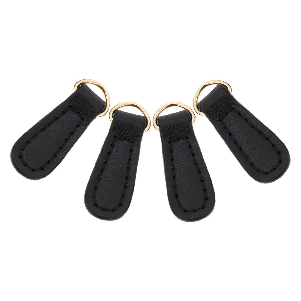 

4Pcs Hand-Sewn Faux Zipper Replacement Pulls for Clothing Bags Backpack Buckle Zipper Fixer Replacement Pull Tab Kit
