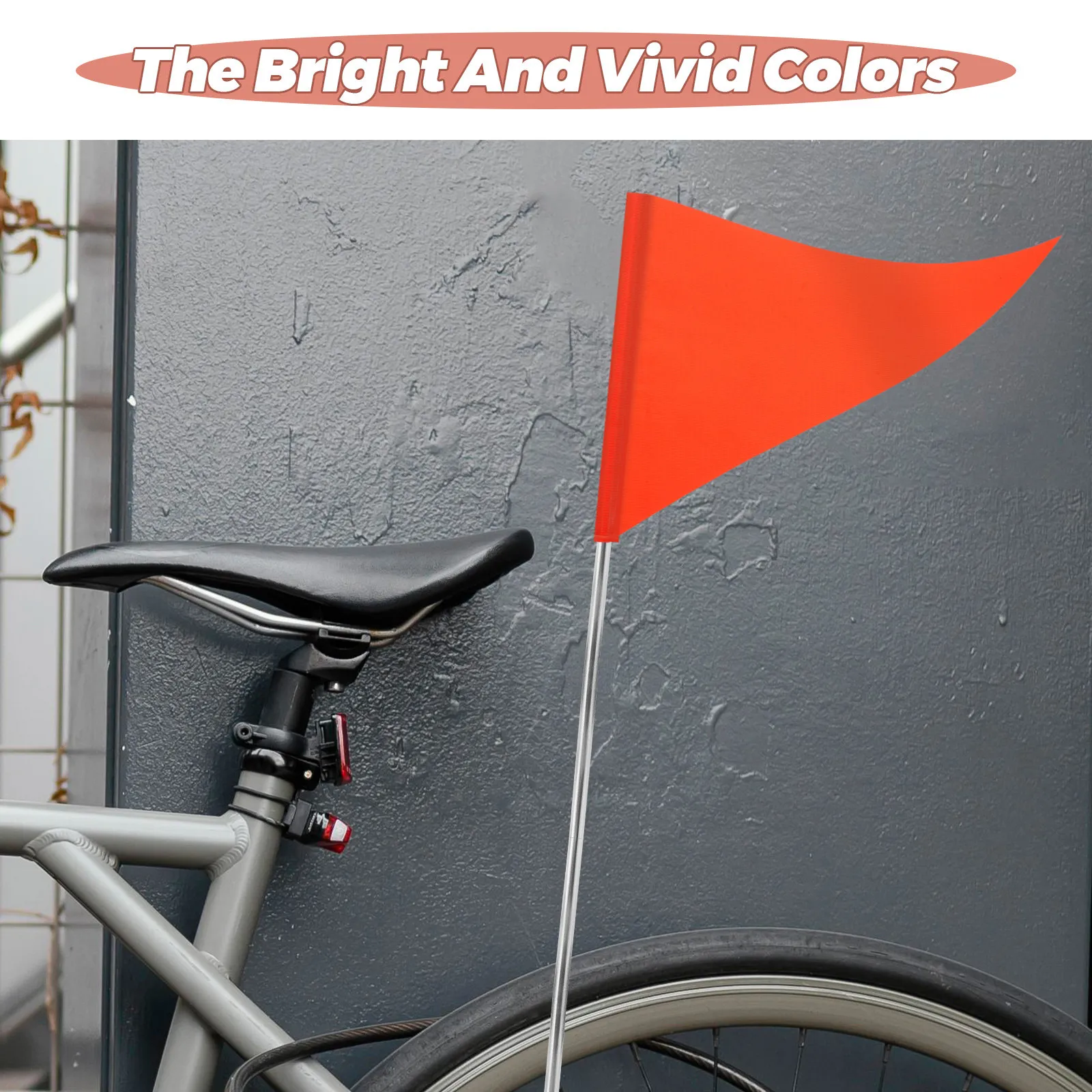 5Pcs Kids Bike Safety Flag High Visibility Triangular Wind Resistant Bicycle Scooter Flag for Children Cycling Road Awareness