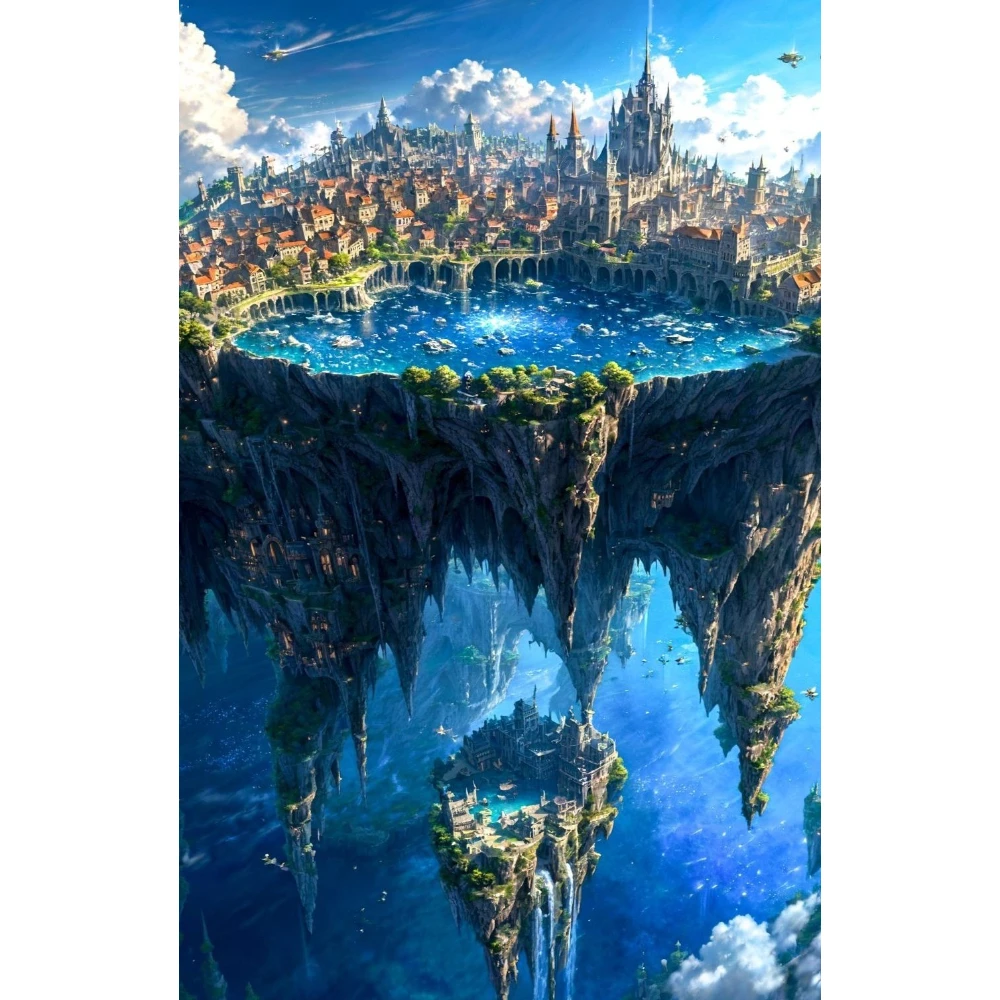 

500/1000/1200/2000 PCS Jigsaw Puzzles Aerial Island Landscape Family Activity Game DIY Puzzle for Living Room Home Decor Gift