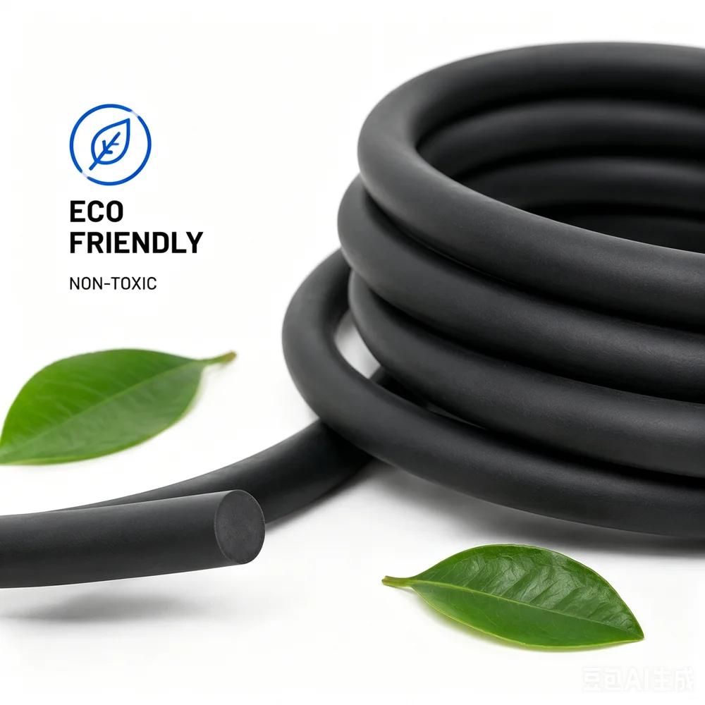 1/2/3M Black Natural Latex Solid Strip Dia 6mm High Toughness Flexibility Easy Cutting Odorless Sealing Buffer Rubber Strip