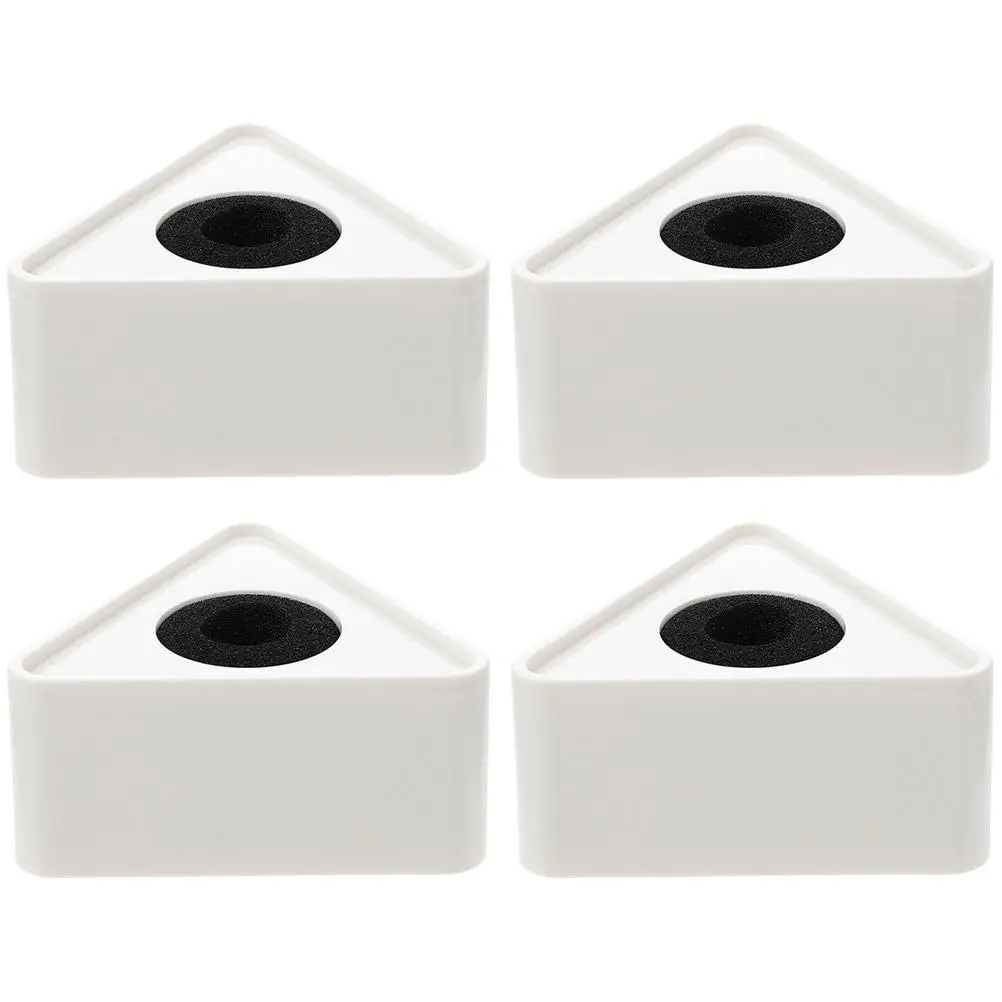 

2pcs White ABS PVC Triangular Microphone Logo Station Flag Sticker Identifier Portable DJ Equipment Mic Holder