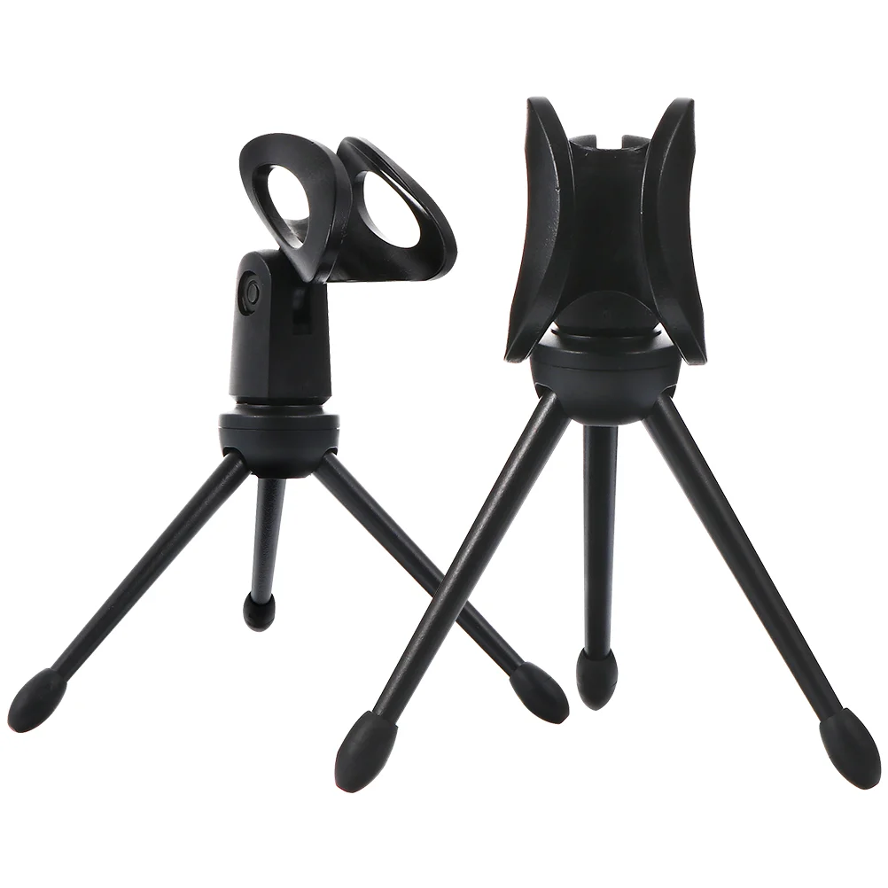 2 Pcs Tripod Handheld Stand Universal Microphone Mics Bracket Mount Audio Accessory Holder Simple