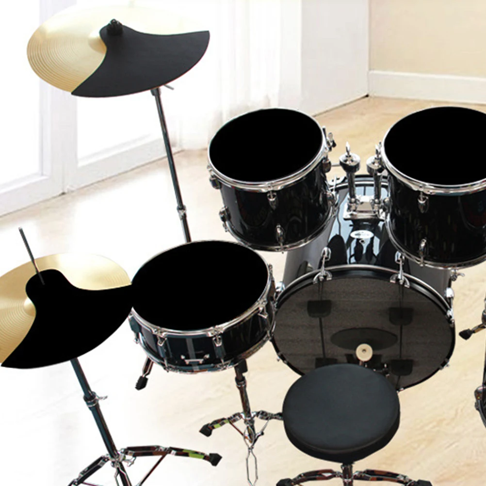 

4pcs Drum Accessories 12-13-14-16inch Practice Mufflers Soft Dampeners Jazz Kit Black Sound Control Beginner