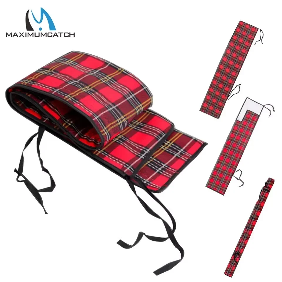Maximumcatch Classic Printed Fly Rod Bag Cotton Cloth Sock Sleeve Cover for 9ft 4 Piece Fishing Rod Protective Case