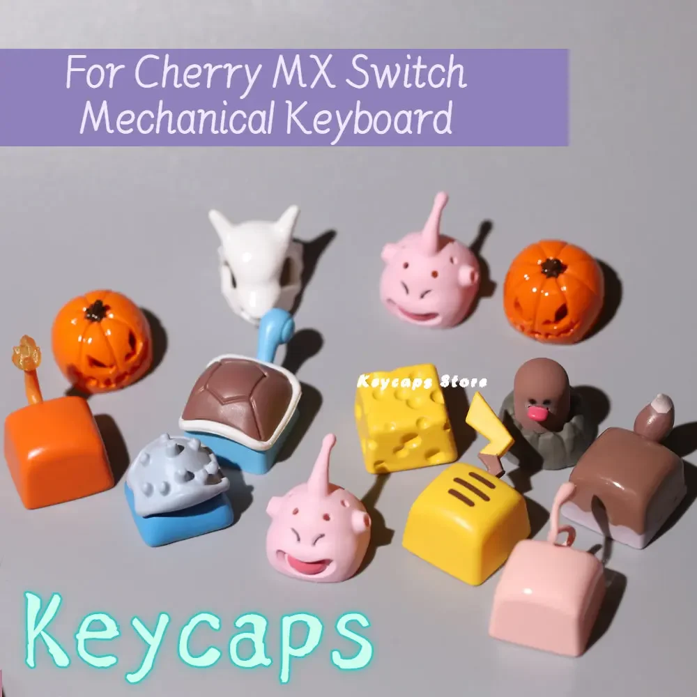 

Diy 3D Pumpkin Keycaps For Cherry MX Switch Mechanical Keyboard Girls Cute Gift Three-dimensional ESC Keycaps Creative Game