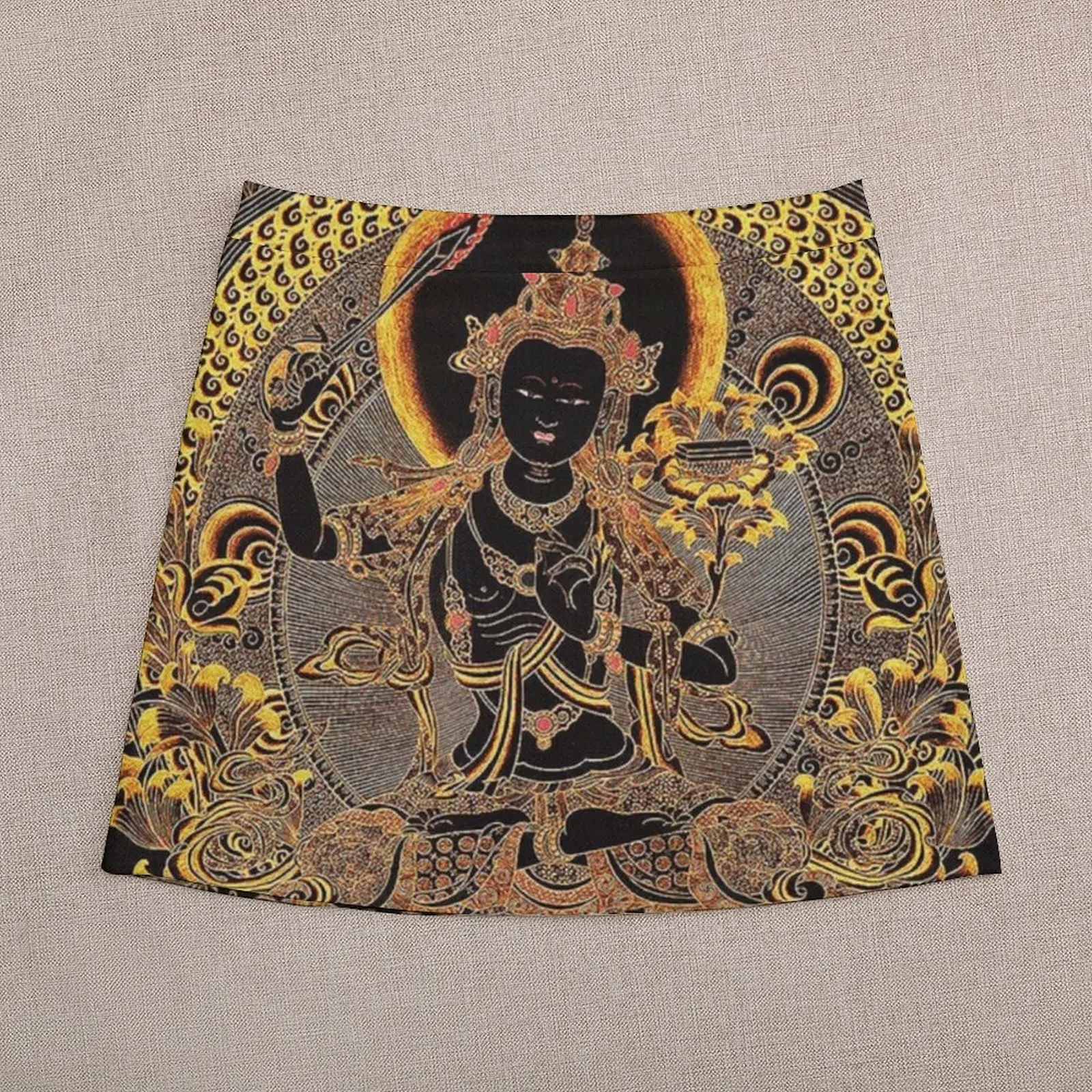 Rok Mini Thangka art-19 Buddha, gaun rok Mini musim panas baru dalam pakaian eksternal Kawaii