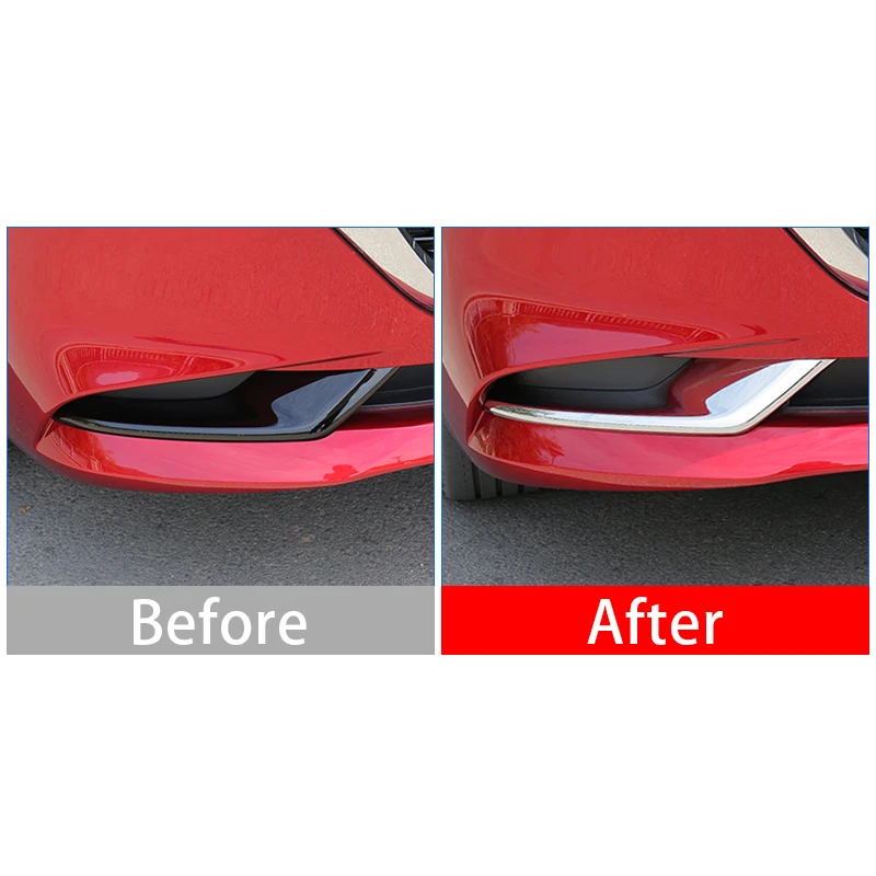 For Mazda 3 BP Axela 2019 2020 2021 2022 2023 2024 2025 ABS Car Front Rear Fog Light Lamp Trim Cover Protective Accessories
