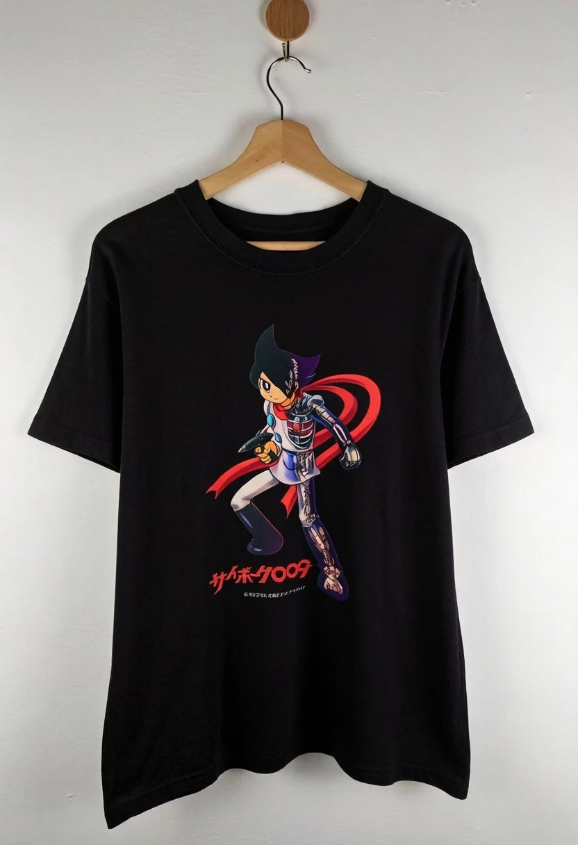 Summer Vintage Cyborg 009 Shirt Adult Crewneck Anime Manga Japanese Drip Clothing Cheap Clothing Men's T-shirts