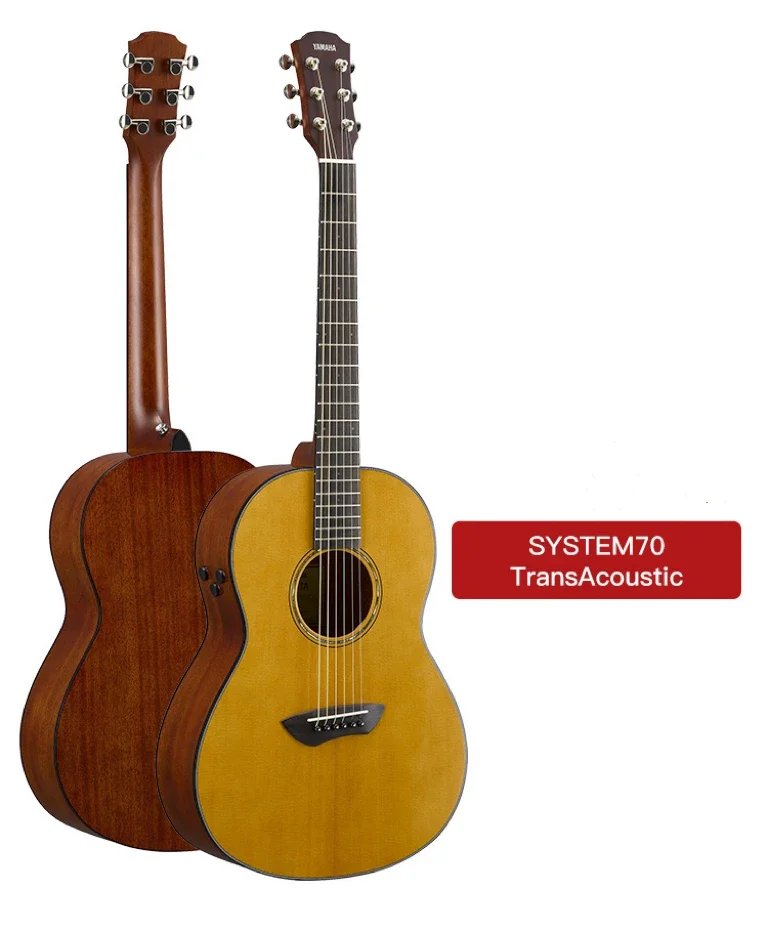 Yamaha-Full Spruce folheado caixa elétrica, Mini guitarra portátil, guitarra de viagem, 36 ", CSFTA