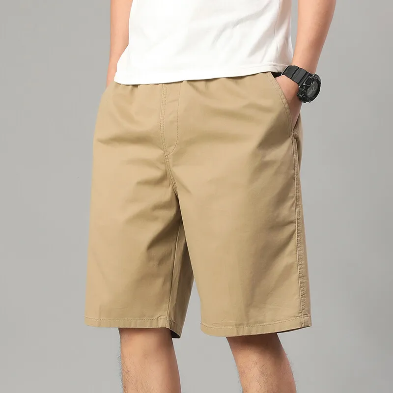 Men's Elastic Waist Casual Shorts Summer Light Weight Sweat Shorts Relaxed Fit Work Shorts Loose Casual Jogger Short