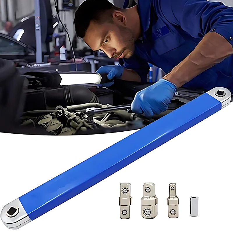 6Sets Professional Zero Offset Extension Wrenc Tight Spaces Extension Tool 1/2 in 1/4 in. 3/8 in Auto Repair Tool Home Tool Set