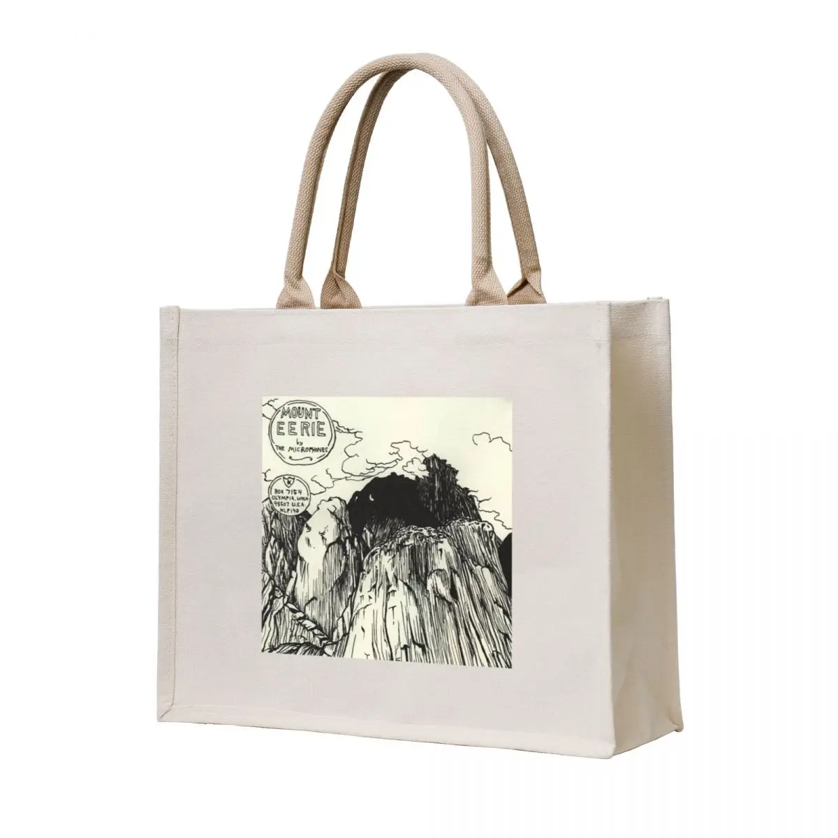

The Microphones - Mount Eerie Drawing Tote Bag Shopping bags tote bag university custom bags woman shopping bag