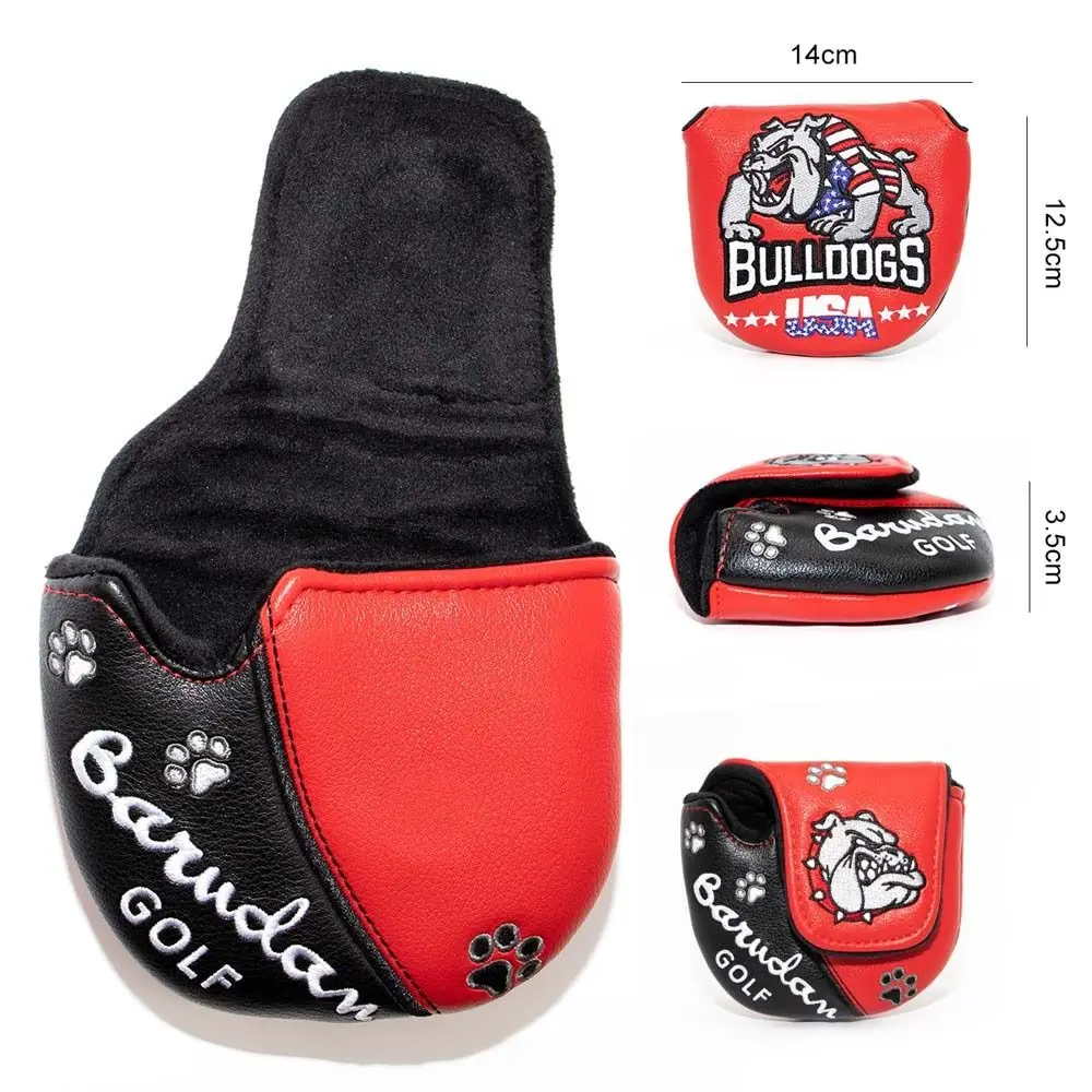 Closure Accessories Golf Putter Cover Golf Head Cover Bulldog Golf Headcover Golf Mallet Putter Cover Putter Headcover