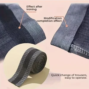 DIY Sewing Fabric Self-Adhesive Pants Paste Iron on Pants Edge Shorten Repair Pants for Jean Clothing and Jean Pants Apparel