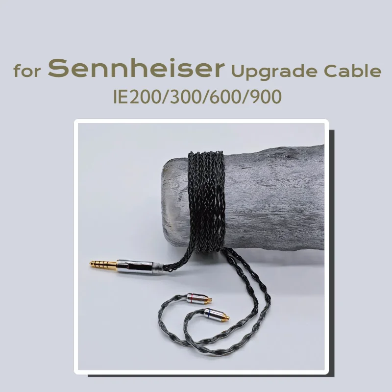 

for Sennheiser IE200/300/600/900 Balanced Cable 4.4/2.5 mm with Microphone, 8-cores MMCX Headphone Cable